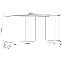 Kit Aparador Buffet Com Cristaleira Para Sala De Jantar Verbena N01 Off White Ypê - Lyam Decor - 7