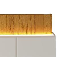 Painel Suspenso Magnifico 220 Para Tvs De Até 75 Polegadas Com Led Naturale Off White - Gelius