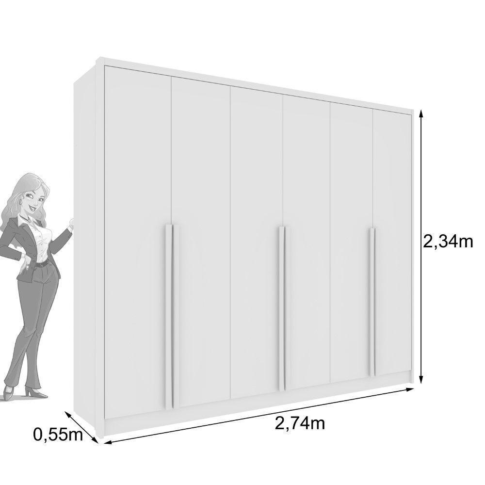 Roupeiro Realeza 6 Portas Tcil Neve - 2