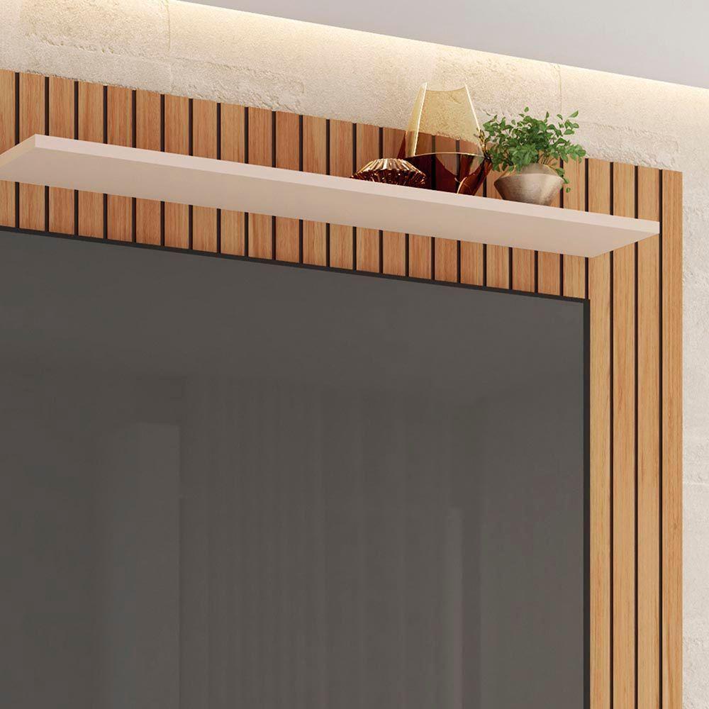 Painel Tv 60 Pol 180cm E Bancada Com Rodízio Sala Navel C01 - D'rossi Buriti-off White - 5