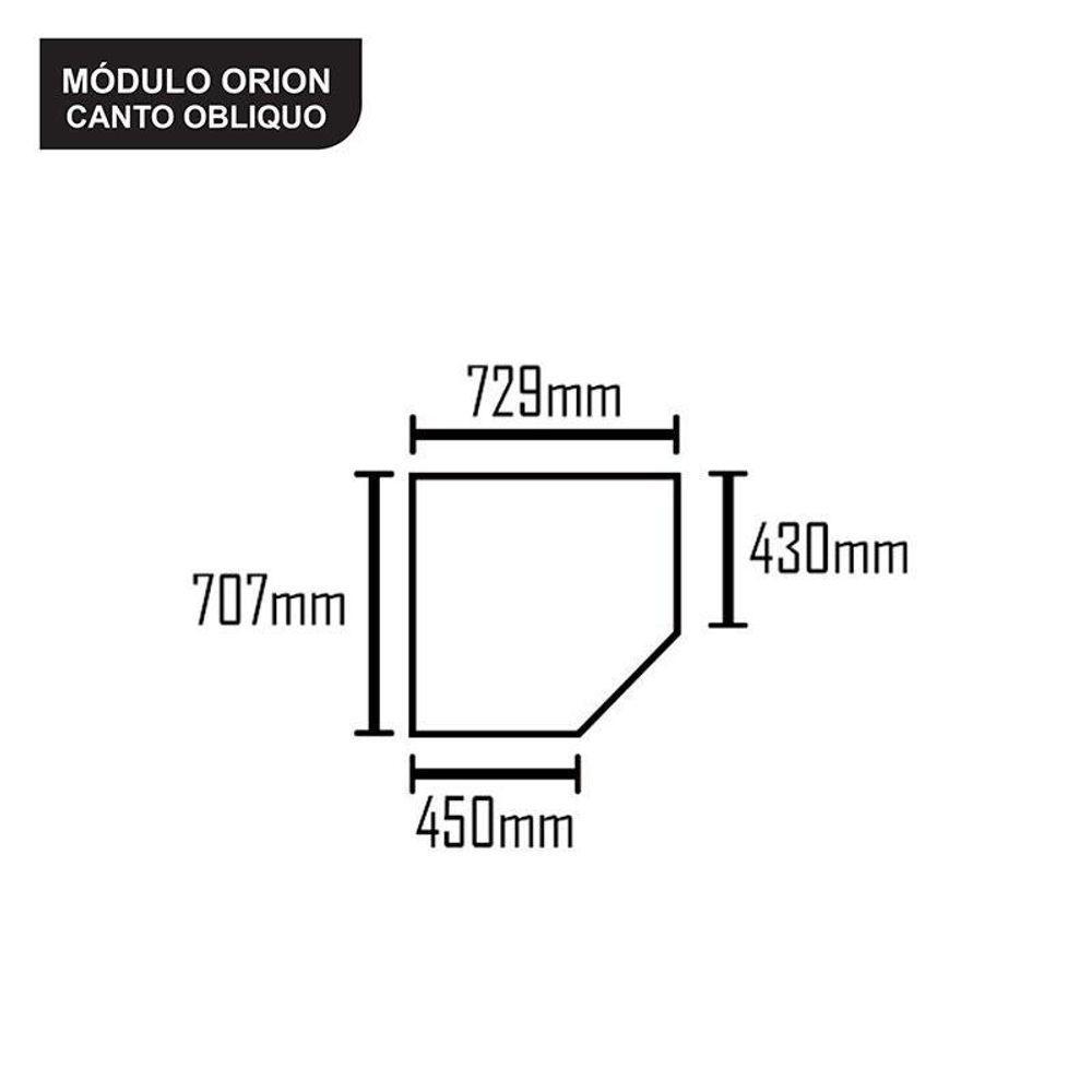 Modulo Orion Canto Obliquo Branco – Leifer Móveis - 4