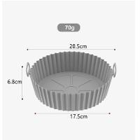 Forma Air Fryer Silicone Antiaderente Reutilizavel Assadeira Forro Forno Microondas Redonda Multiuso