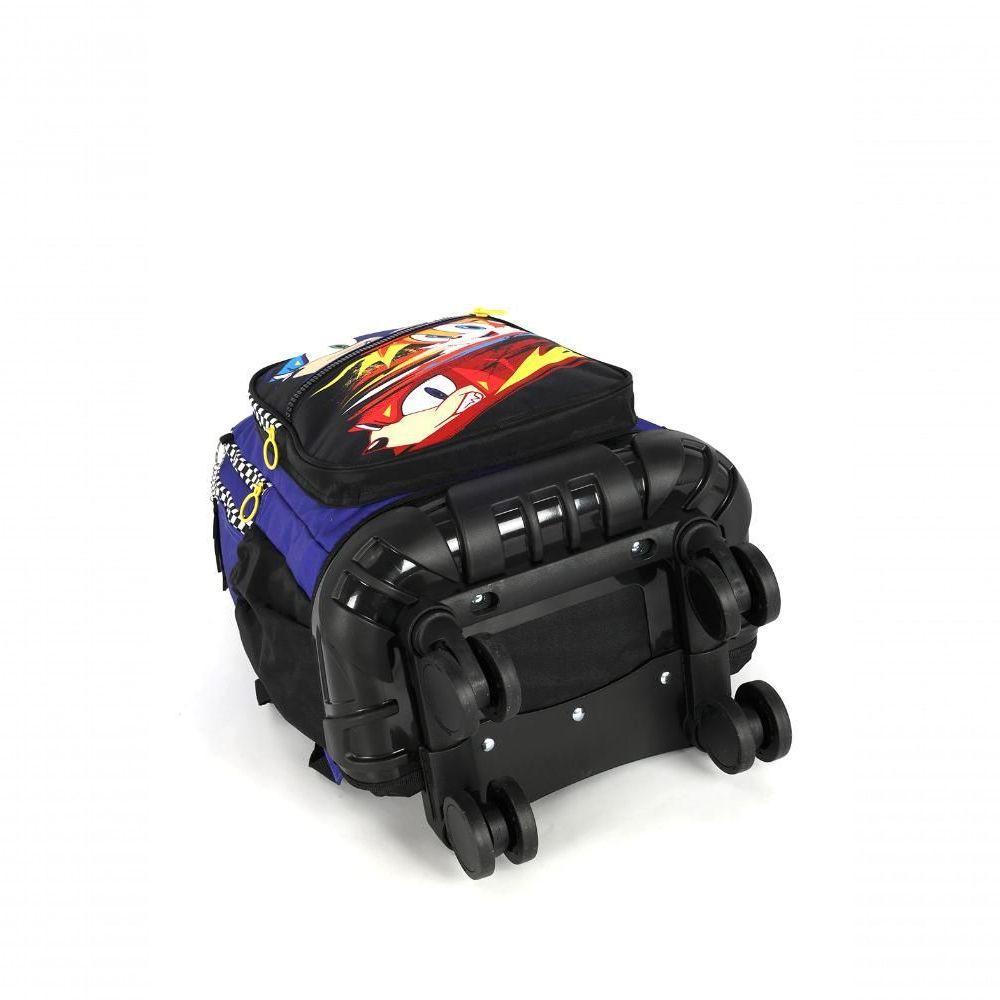 Mochila Com Rodas Sonic Azul - Unico Azul - 7