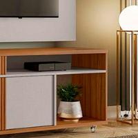 Rack Nt 1290 Com Painel Nt 1305 Off White Com Freijó - Notavel - 3