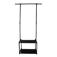 Cabideiro Arara De Roupa 2 Prateleiras Sapateira Organizador Varal Guarda Roupa Loja Quarto Luxo