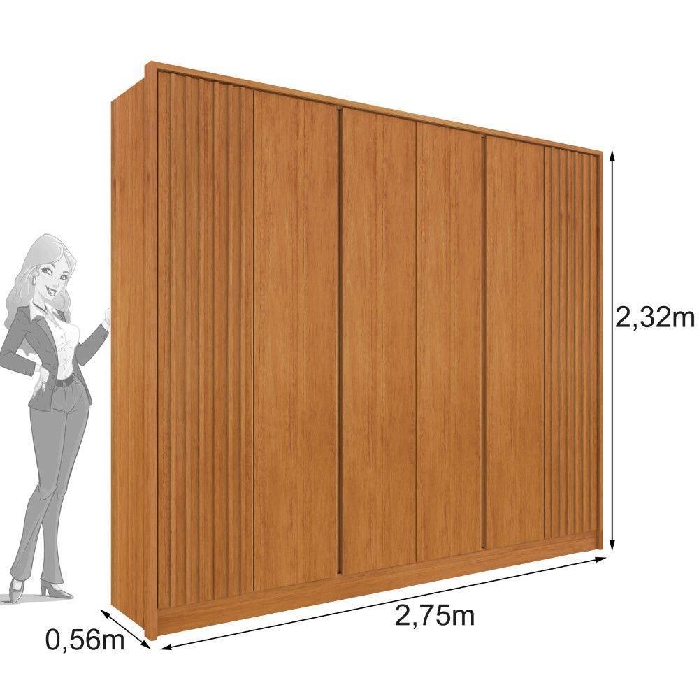 Roupeiro Barcelona Ripado 6 Portas Tcil Cinamomo - 3