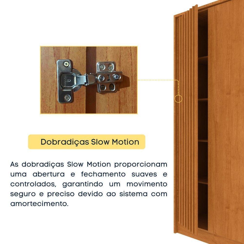 Roupeiro Barcelona Ripado 6 Portas Tcil Cinamomo - 6