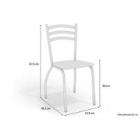 Sala De Jantar Loire Com Tampo De Madeira 160cm 6 Cadeiras Portugal Cromada Capuccino - 2