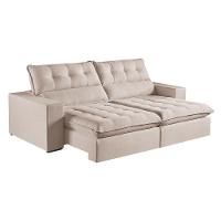 Sofá Retrátil E Reclinável Oregon 1,90m Linho Cor Cru 2320 Usb Sem Kit Usb - 2