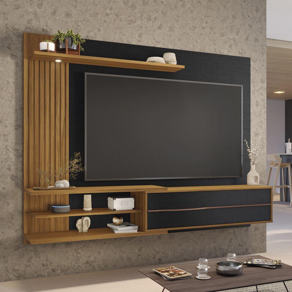 Painel Para Tv Nt1355 - Preto / Freijó - Notável - 2