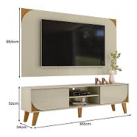 Rack Bancada Com Painel Duna Cumaru/opala Para Tv Até 65” - Madetec Cumaru/opala - 5