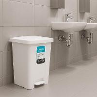 Lixeira Pedal 15 Litros Grande Cesto De Lixo Casa Banheiro Cozinha Comercio Coleta Seletiva Reforcada Plastico - 2