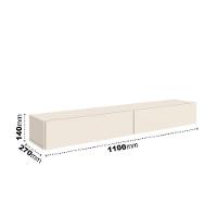 Rack Suspenso Dior 1.1 Off White - Edn Moveis - 4