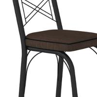 Kit 2 Cadeiras Tubular Europa 143 Preto Assento Artef Madeira Imbuia