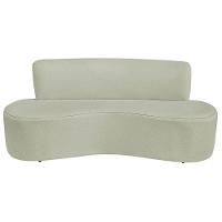 Sofá Curvo 2 Lugares Amsterdã 160cm Bouclé Cor Verde Oliva