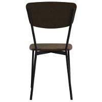 Kit 05 Cadeira Para Sala De Jantar Village Preto C01 Veludo Marrom Sand - Lyam Decor - 7