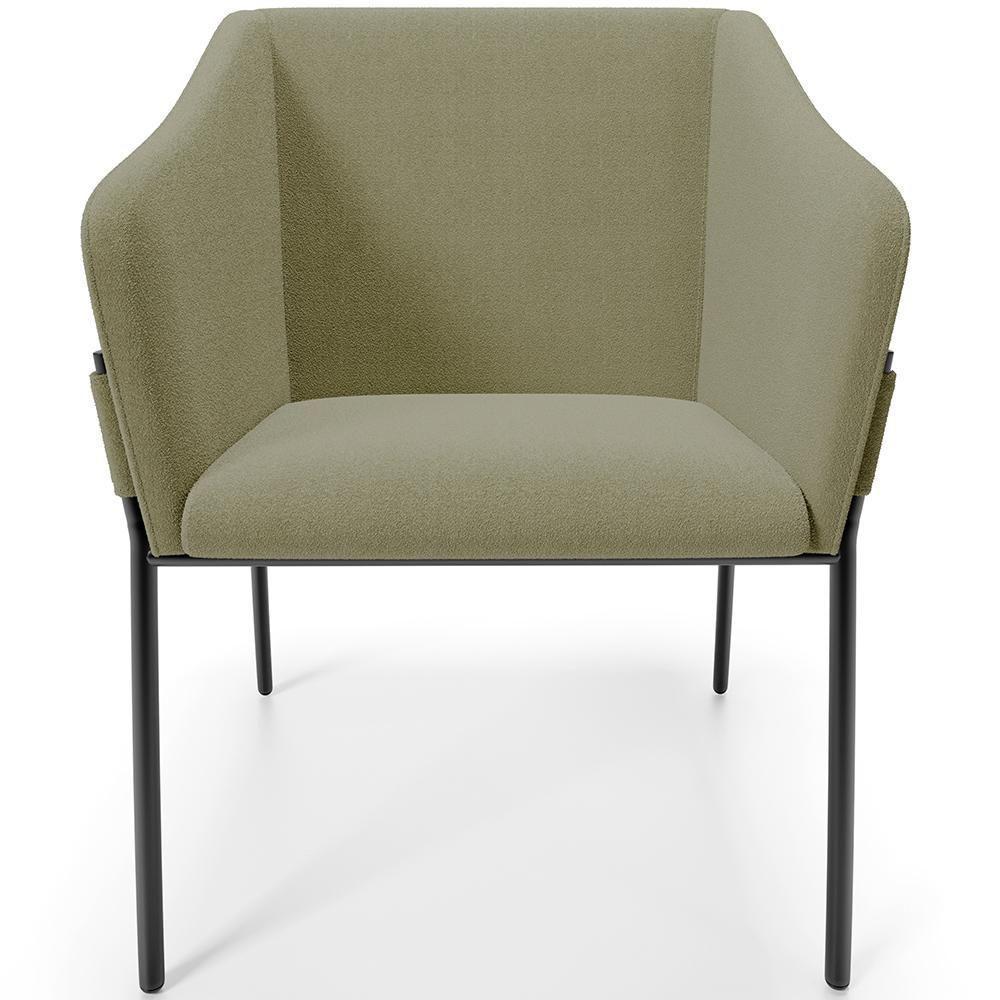 Kit 3 Cadeiras Para Sala De Jantar Estar Living Olívia L02 Bouclê Oliva - Lyam Decor - 3