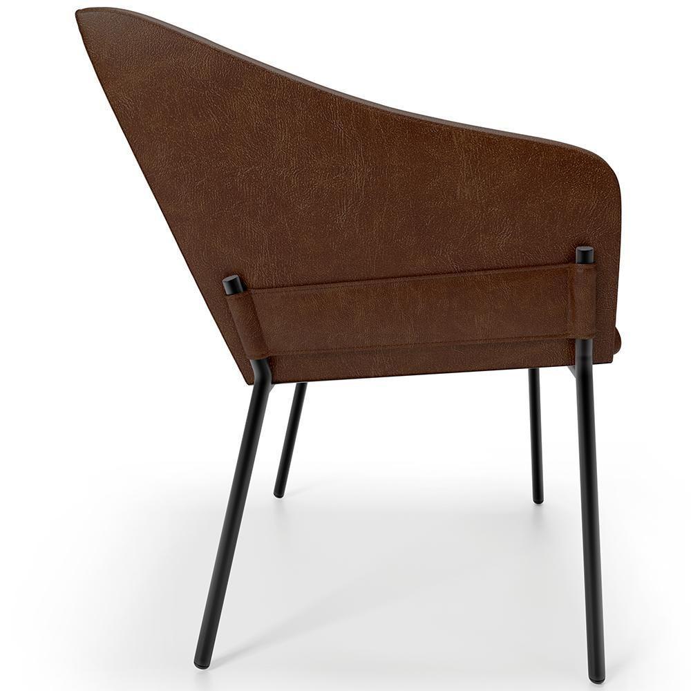 Kit 3 Cadeiras Para Sala De Jantar Estar Living Olívia L02 Couríssimo Marrom - Lyam Decor - 2