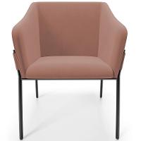 Kit 2 Cadeiras Para Sala De Jantar Estar Living Olívia L02 Suede Rosê - Lyam Decor