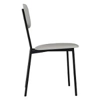 Kit 05 Cadeira Para Sala De Jantar Village Preto C01 Courino Off White - Lyam Decor - 7