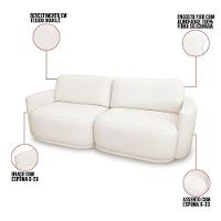 Sofá 2 Lugares Orgânico 194cm Modulado Para Sala Brumma Bouclê K01 - D'rossi Cor Off White - 3