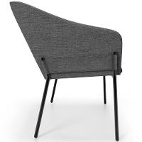 Kit 3 Cadeiras Para Sala De Jantar Estar Living Olívia L02 Linho Cinza Escuro - Lyam Decor - 2