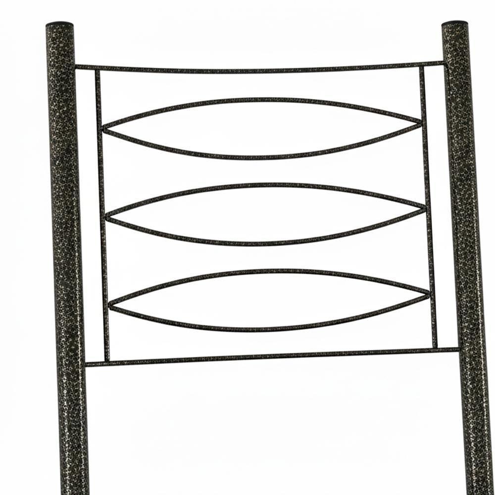 Kit 2 Cadeiras Tubular America 062 Cromo Preto Assento Artef Preto Flor - 4