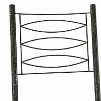 Kit 2 Cadeiras Tubular America 062 Cromo Preto Assento Artef Preto Flor