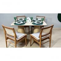 Mesa De Jantar Cone Retangular Vitta 160x90cm Base Fiberglass Laminada Em Freijo Tampo Freijó - 4