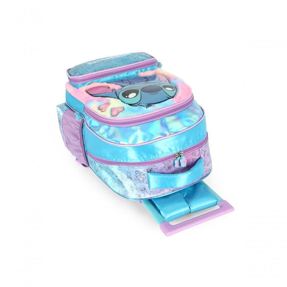 Mochila Com Rodas Stitch Azul - Unico Azul - 6