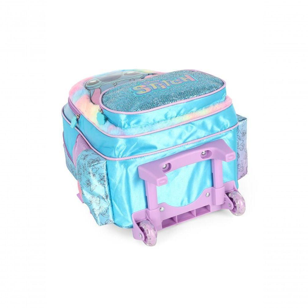 Mochila Com Rodas Stitch Azul - Unico Azul - 7