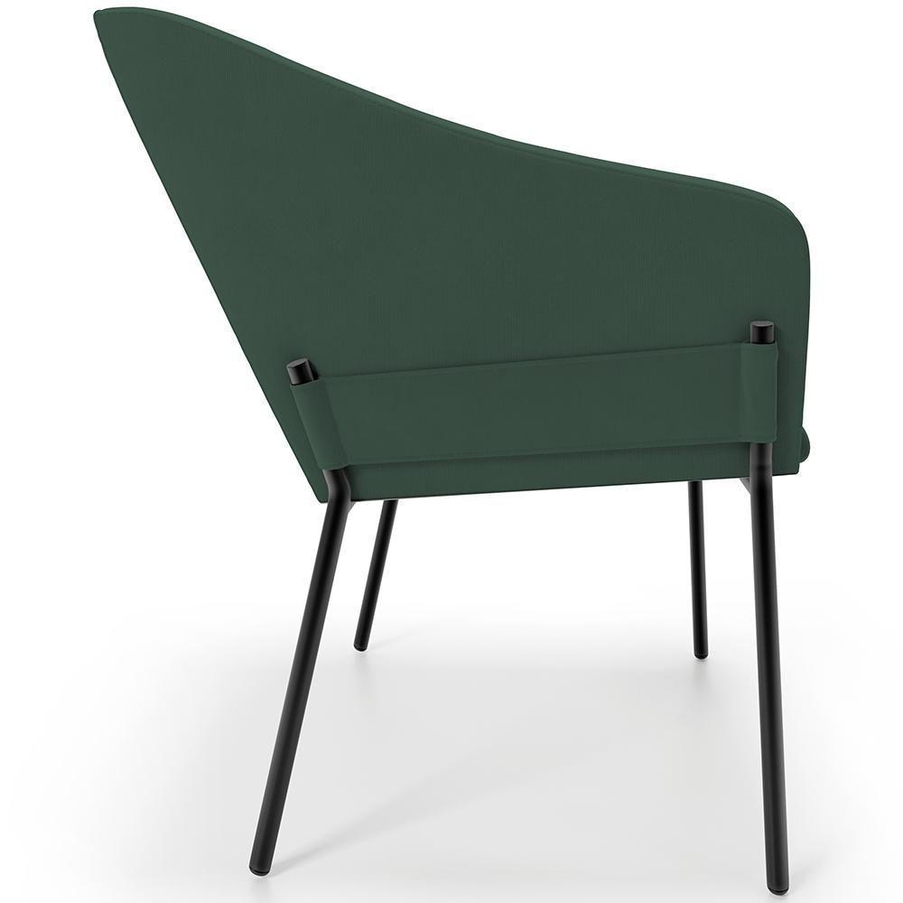 Kit 4 Cadeiras Para Sala De Jantar Estar Living Olívia L02 Suede Verde - Lyam Decor - 5