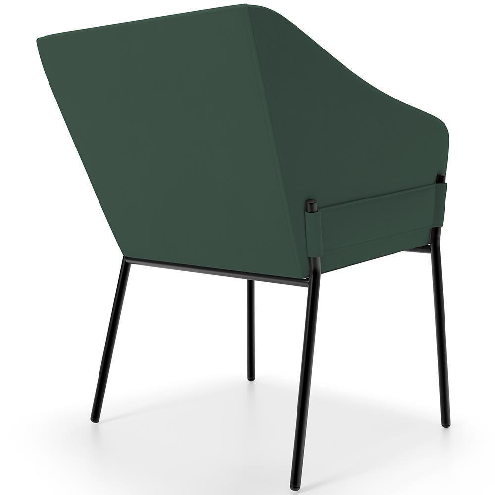 Kit 4 Cadeiras Para Sala De Jantar Estar Living Olívia L02 Suede Verde - Lyam Decor - 6