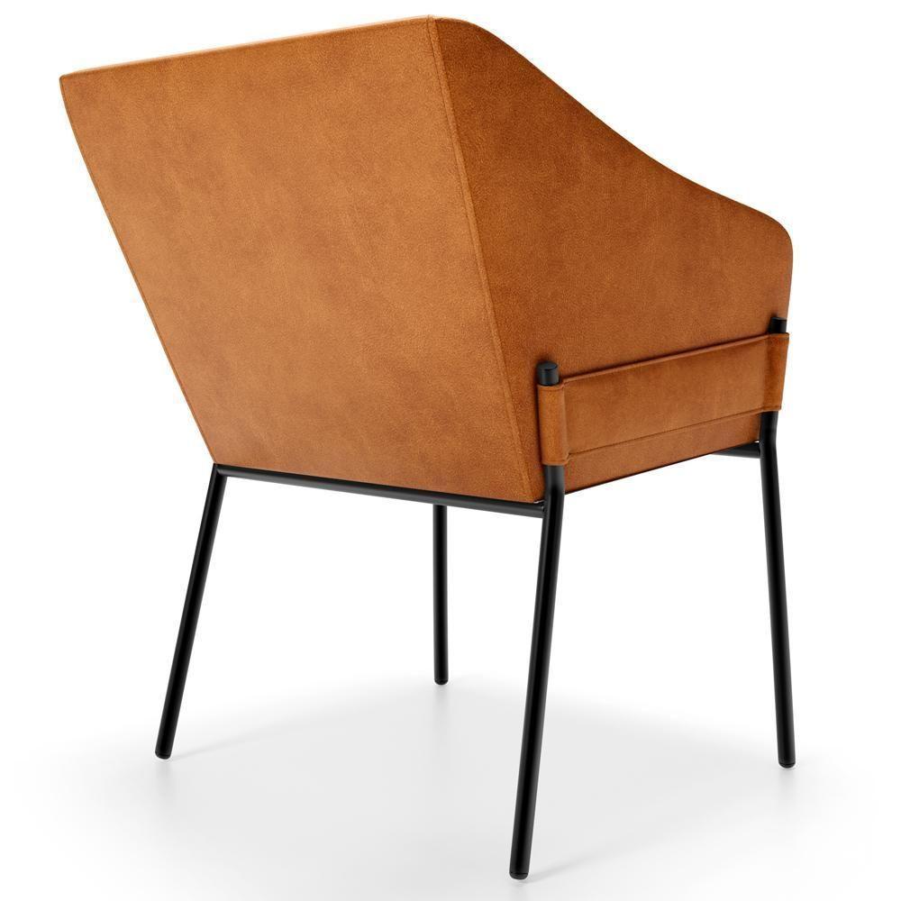 Kit 3 Cadeiras Para Sala De Jantar Estar Living Olívia L02 Couríssimo Canela - Lyam Decor - 7