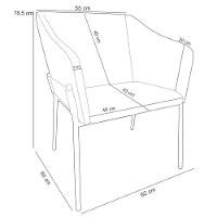 Kit 3 Cadeiras Para Sala De Jantar Estar Living Olívia L02 Couríssimo Canela - Lyam Decor - 3