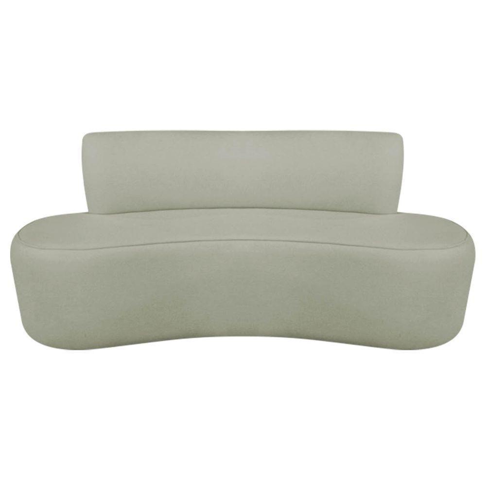 Kit Recamier Curvo Amsterdã 120cm E 2 Poltronas Amore Luxo Bouclé Cor Verde Oliva - 8