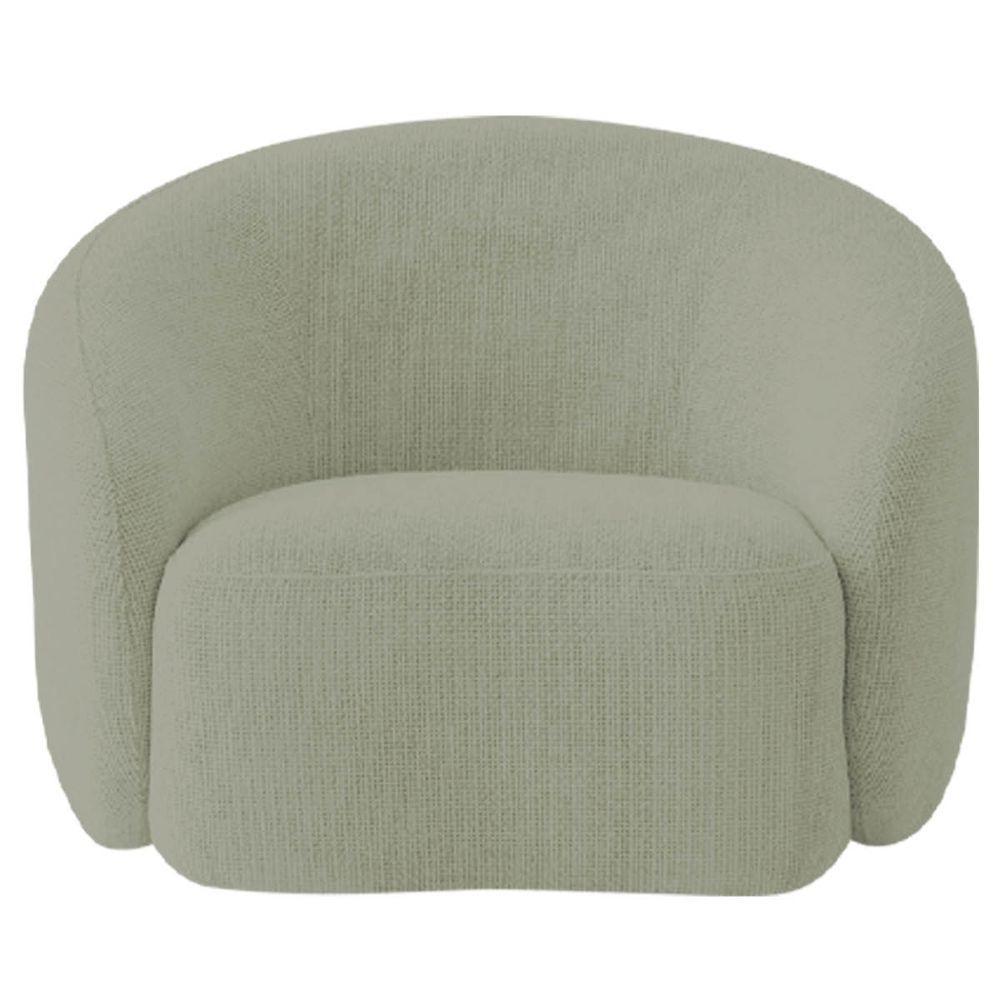 Kit Recamier Curvo Amsterdã 120cm E 2 Poltronas Amore Luxo Bouclé Cor Verde Oliva - 10