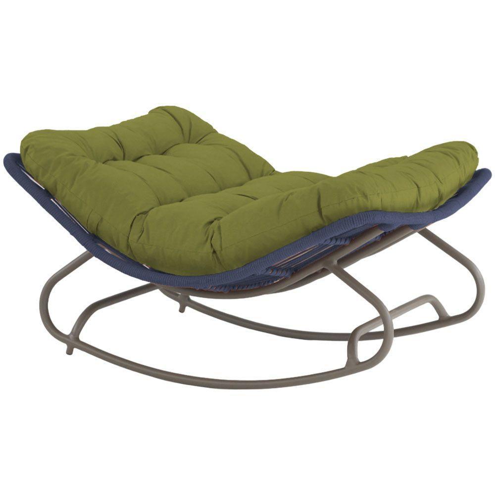 Poltrona Balanço Viena Corda Náutica Trama Original Azul Marinho - 1