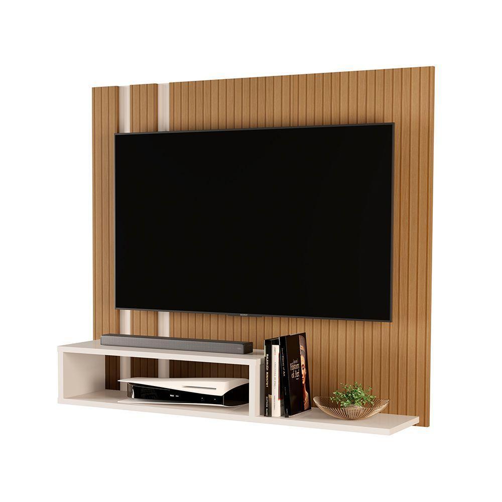 Painel Suspenso Pompéia Para Tv 32 Polegadas Ripado-off-white - 2