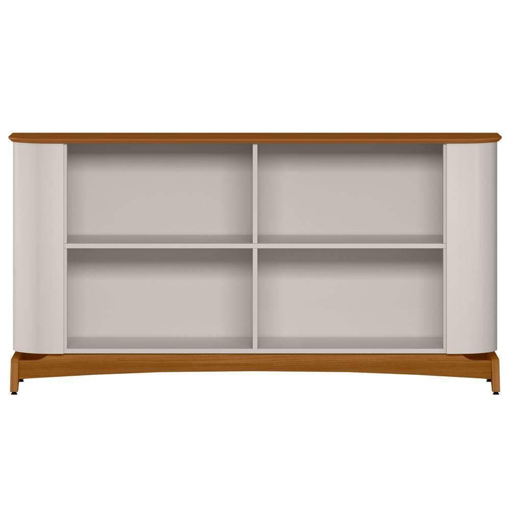 Kit Aparador Buffet Com Cristaleira E Espelho Verbena N01 Off White Ypê - Lyam Decor - 2