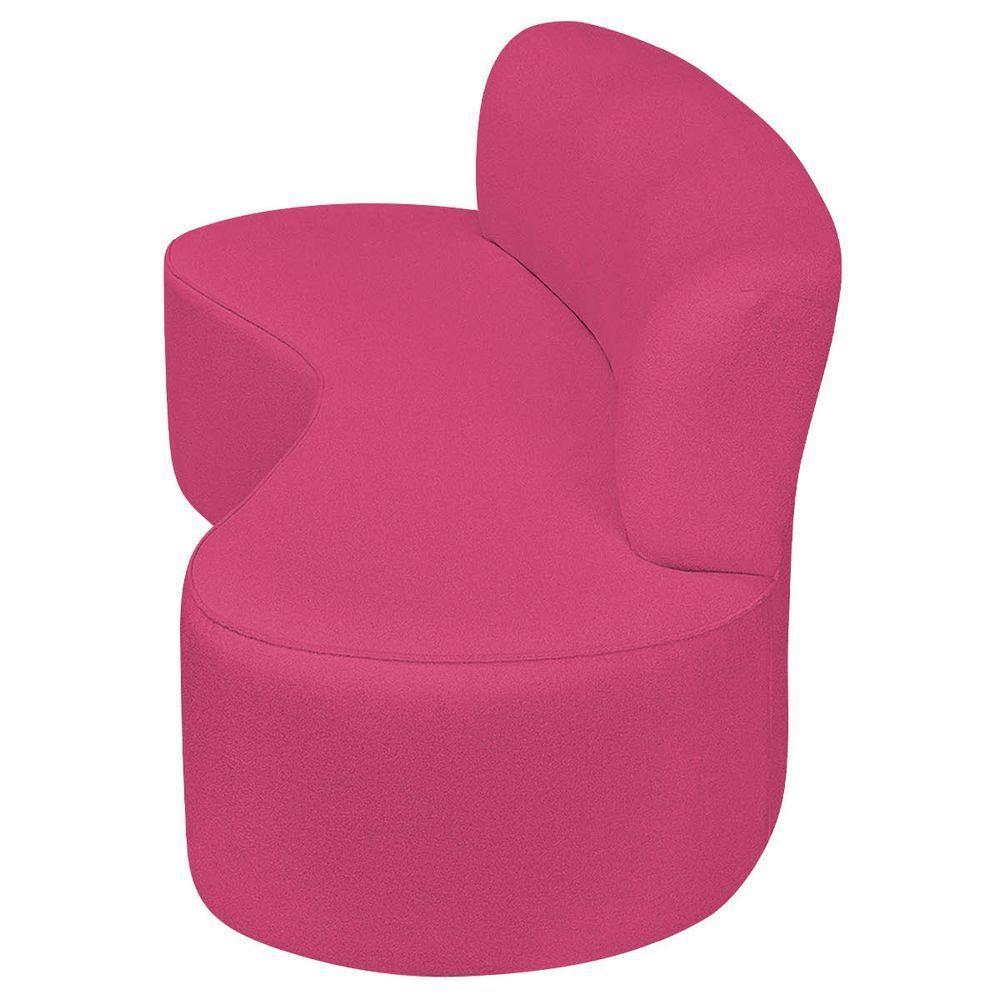 Sofá Curvo 2 Lugares Amsterdã 140cm Suede Cor Pink - 6