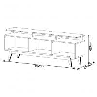 Rack Classic +3g 1.8 Off White Com Nature - Imcal Móveis - 4