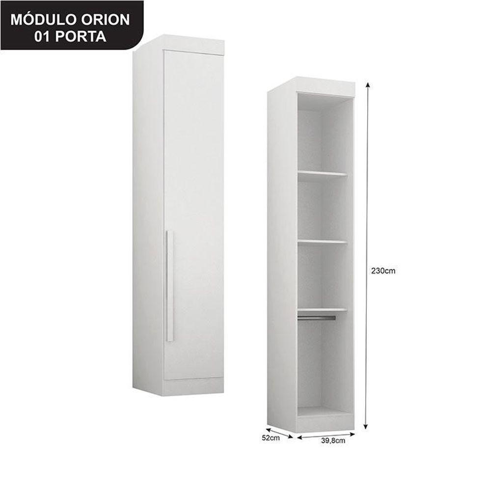 Quarto De Casal Modulado 11 Portas Orion Branco - Leifer Móveis - 3