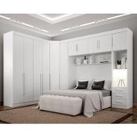 Quarto De Casal Modulado 11 Portas Orion Branco - Leifer Móveis - 8