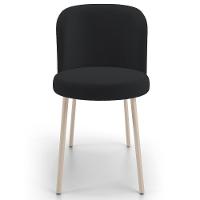 Kit 06 Cadeiras Para Sala De Jantar Cozinha Estofada Gavi Arena L02 Bouclê Preto - Lyam Decor - 3