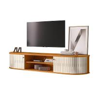 Rack Tv 75 Pol 183cm Bancada Suspenso Ripado Aurenzo Cinamomo-off White M20 - D'rossi - 2