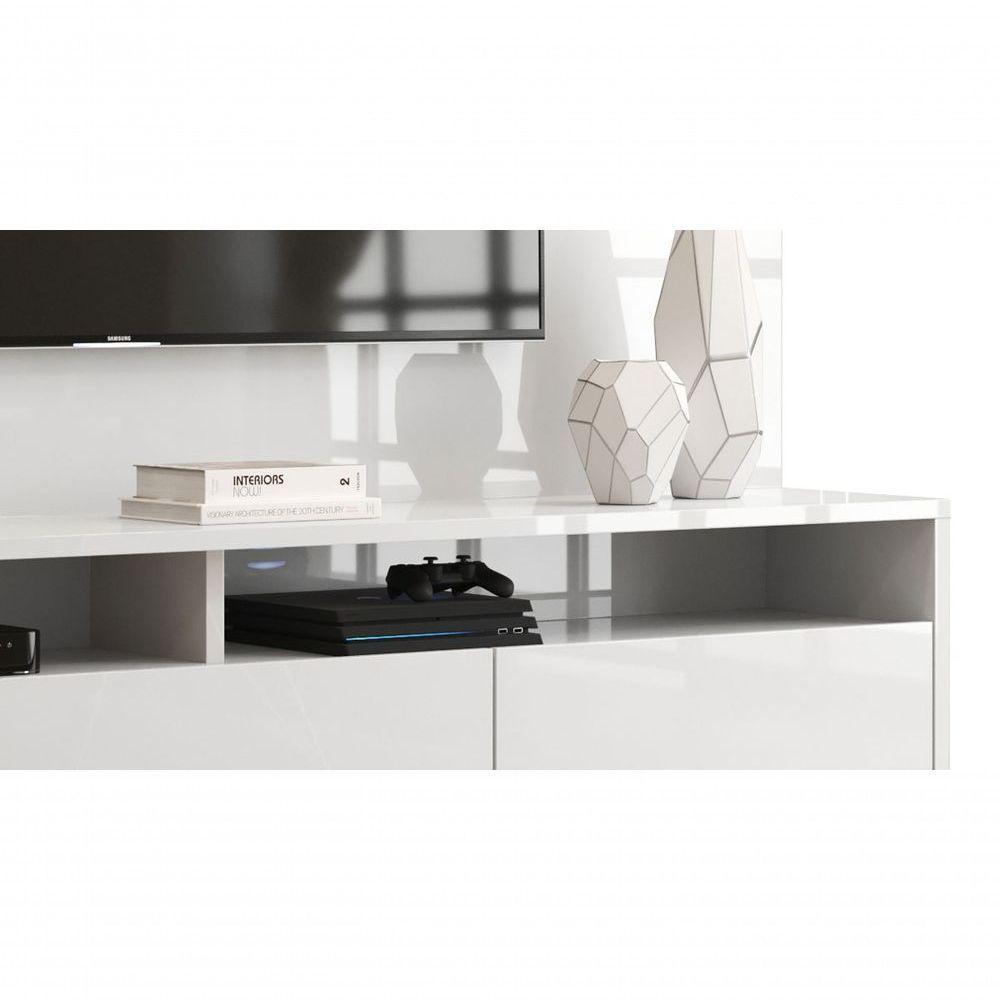 Rack Com Painel Aspen 1.8 Branco - Moveisaqui - 4