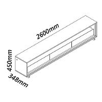Rack Requinte 2.6 Com Led E Rodízio Naturale Com Off White - Gelius Móveis - 4