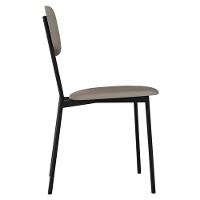 Kit 05 Cadeira Para Sala De Jantar Village Preto C01 Courino Cinza - Lyam Decor - 6