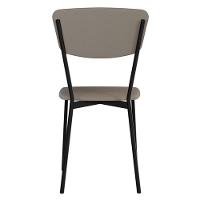 Kit 05 Cadeira Para Sala De Jantar Village Preto C01 Courino Cinza - Lyam Decor - 7